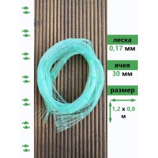 Экран неоснащенный ячея 30 мм леска 0,17мм Экран неоснащенный ячея 30 мм леска 0,17мм